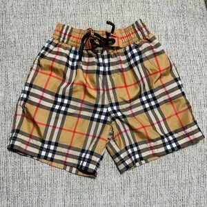 Burberry Checkered Shorts - Tan and Black